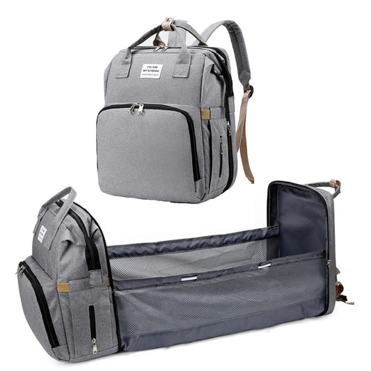 Mochila para pañales con cuna