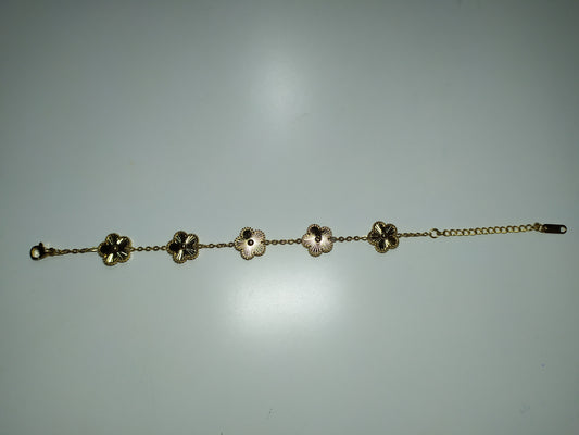 Pulsera trebol de cinco hojas oro - additional image 15