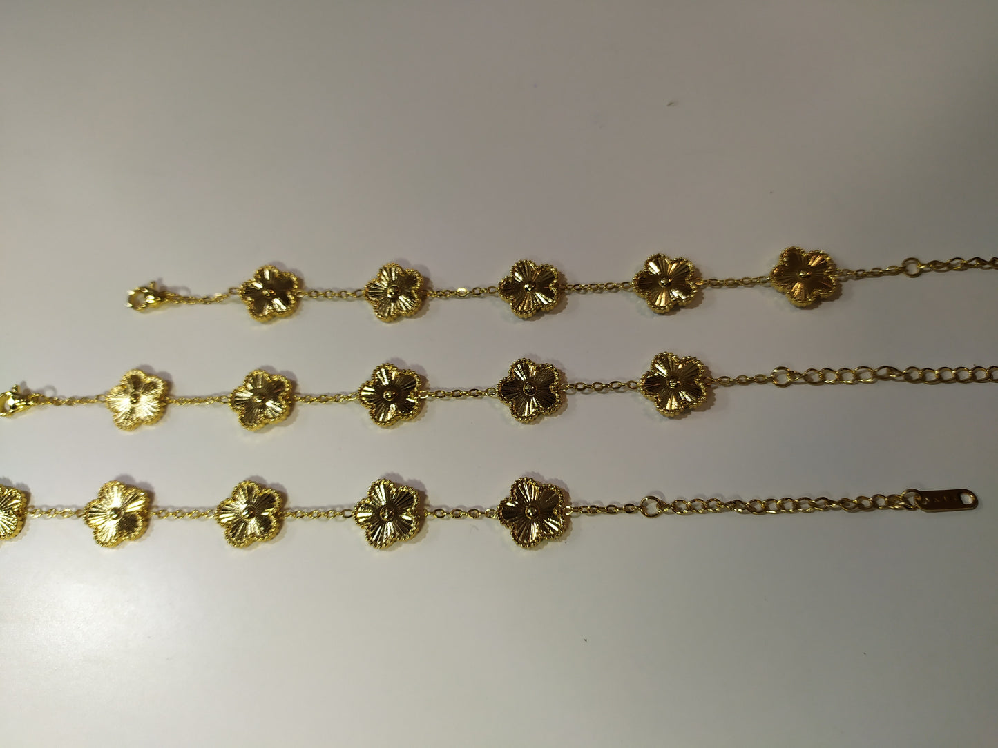 pulsera trebol de cinco hojas oro - additional image 9