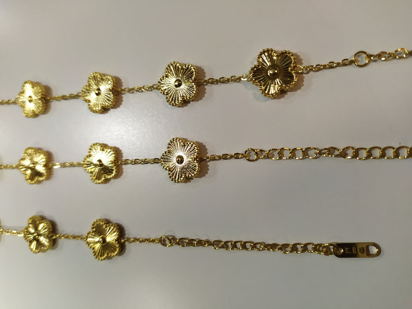 pulsera trebol de cinco hojas oro - additional image 10